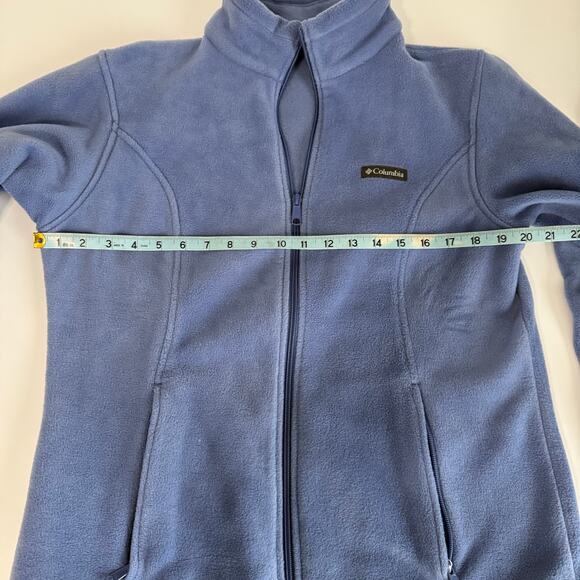 Columbia Soft Blue‎ Long Sleeve Full Zip Fleece Size Large - Picture 8 of 10